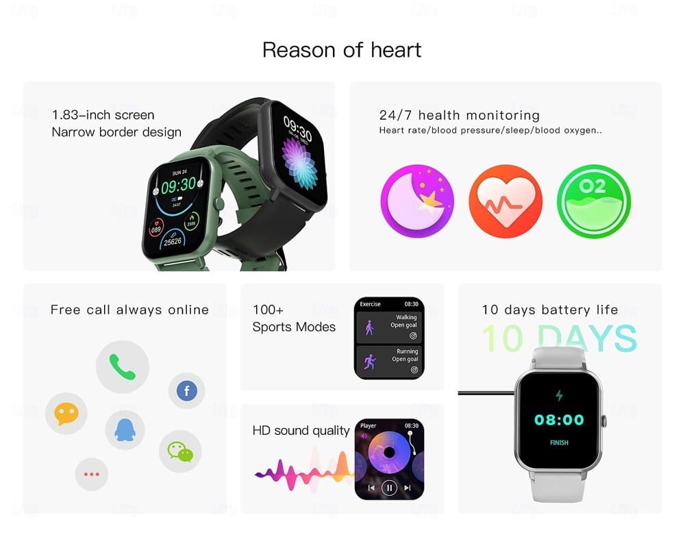 BW0460 Bluetooth Calling Fitness Smart Watch - detail 02