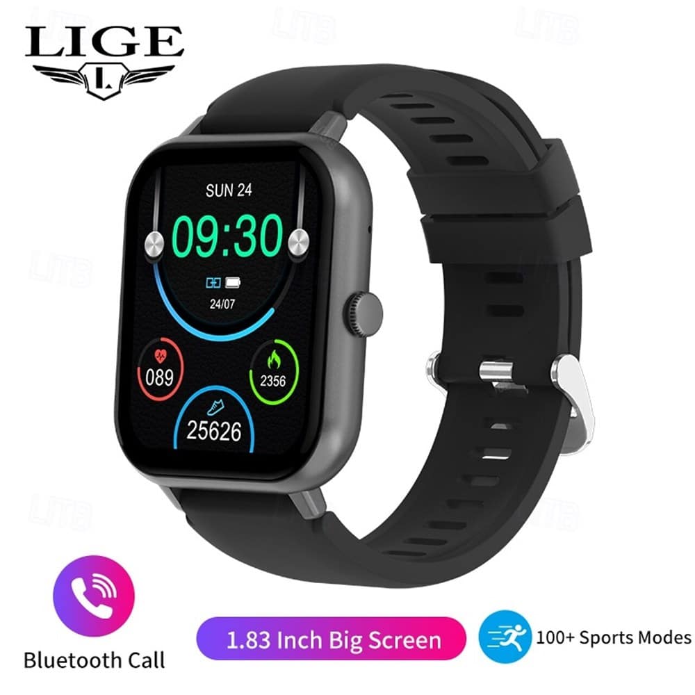 1.83-Inch Bluetooth Calling Fitness Smart Watch with 100+ Sports Modes, Sleep Tracking, Message Alerts and IP67 Protection BW0460 WearableMaster - variant-black BW0460 Bluetooth Calling Fitness Smart Watch - variant black