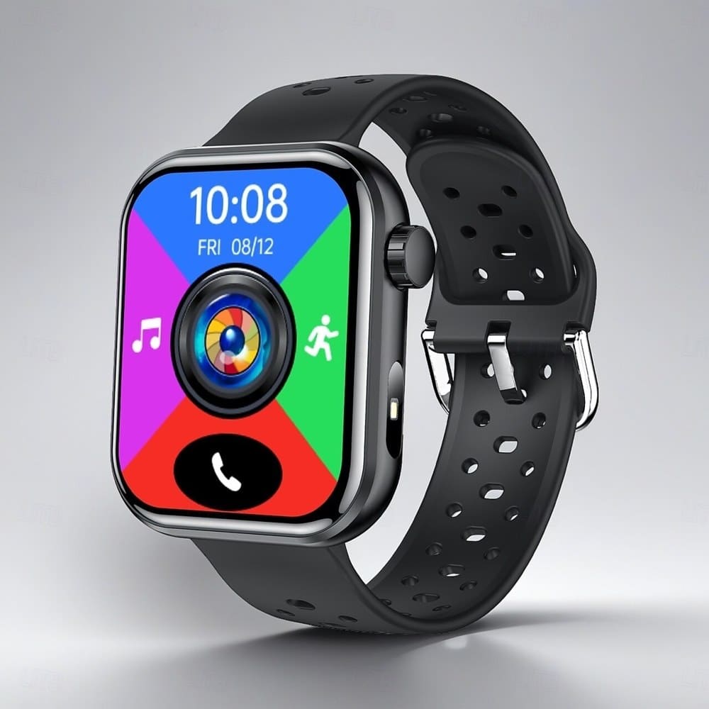 1.83-Inch Bluetooth Calling Smart Watch with Sleep and Step Tracking, Custom Watch Faces, Message Alerts, Media Control and Five Color Options Y51 WearableMaster - variant-sport-black Y51 Bluetooth Calling Smart Watch - variant sport black