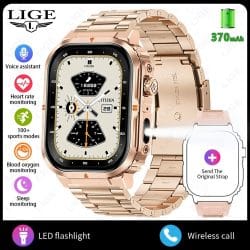 BW0908 Bluetooth Calling Smart Watch - variant rose gold strap