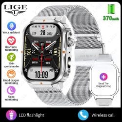 BW0908 Bluetooth Calling Smart Watch - variant silver milan strap