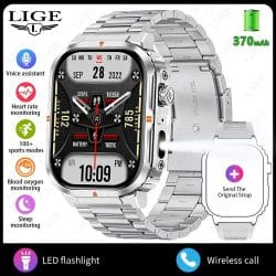 BW0908 Bluetooth Calling Smart Watch - variant silver steel