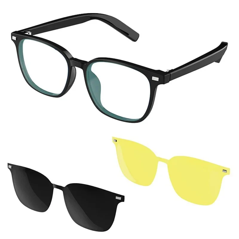 wearablemaster bluetooth compatible smart sunglasses earphone with anti blue ray lens magnetic lens night vision le gallery 01 G05-T3 smart glasses product image