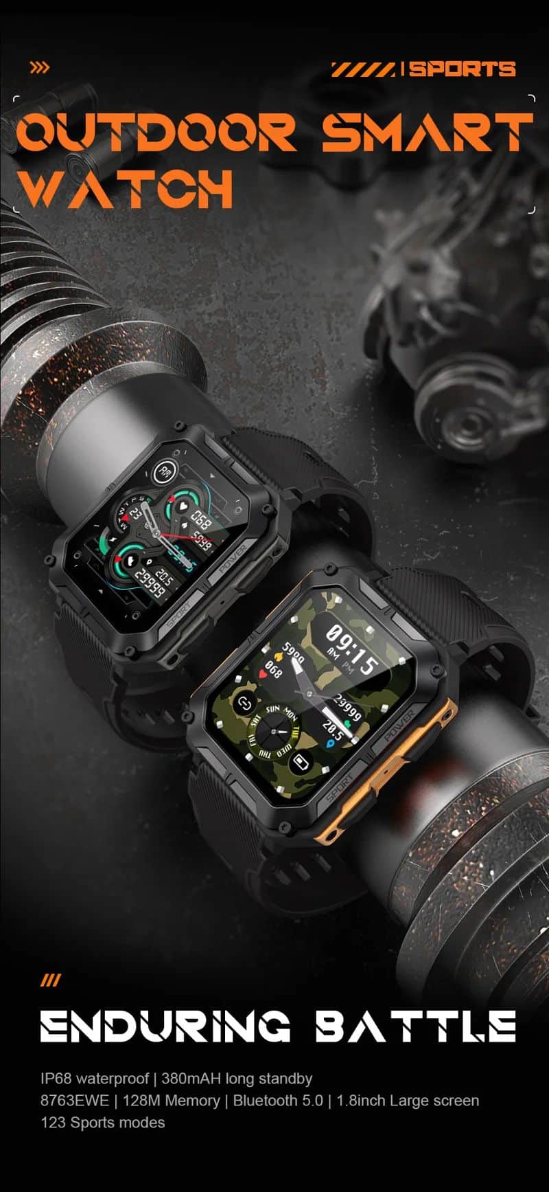 C20 Pro Outdoor Smart Watch - detail 01