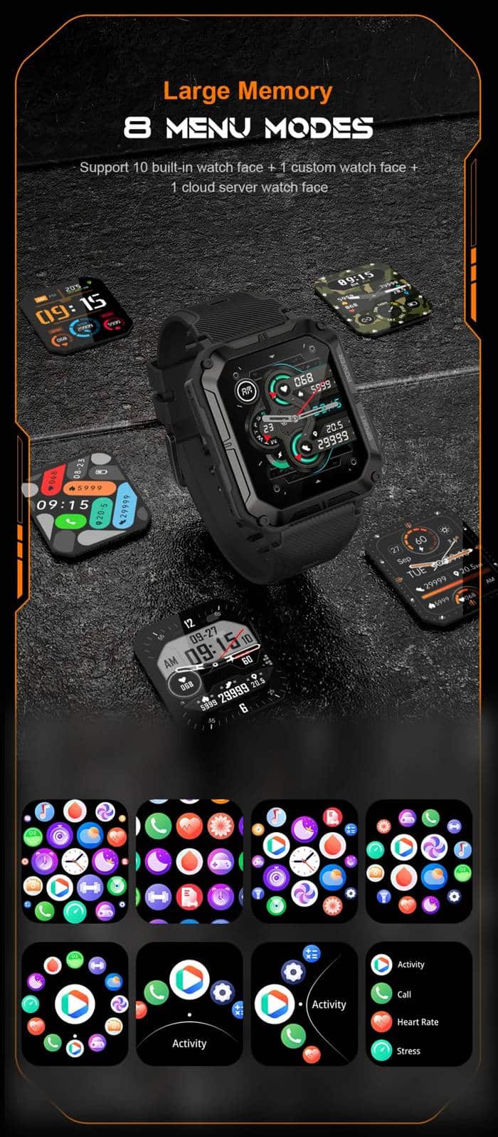 C20 Pro Outdoor Smart Watch - detail 07