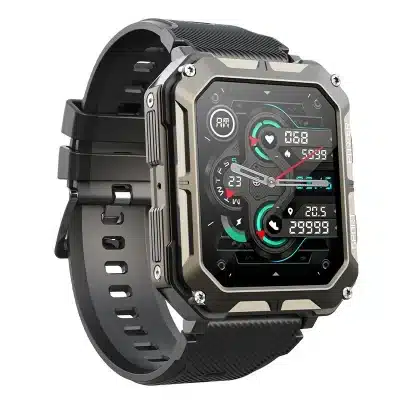C20pro 1.83-Inch HD Rugged Smart Watch with Bluetooth Calling, IP68, 380mAh Battery and Multi-Sport Modes