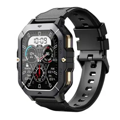 C28 2.02-Inch HD Rugged Smart Watch with Bluetooth Calling, 1ATM, 410mAh Battery and 100+ Sport Modes