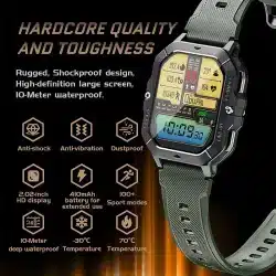 C28 2.02-Inch HD Rugged Smart Watch with Bluetooth Calling, 1ATM, 410mAh Battery and 100+ Sport Modes - Image 3