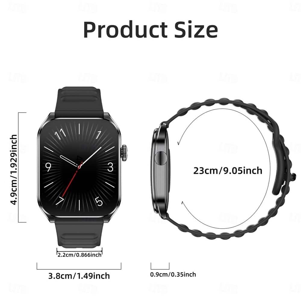 1.83-Inch AMOLED Smart Watch with Bluetooth Calling, Curved Display, 230mAh Battery, Sleep and Activity Tracking, Music Control and Three Silicone Strap Colors T7 WearableMaster - gallery-02 Curved AMOLED Smart Watch - gallery 02