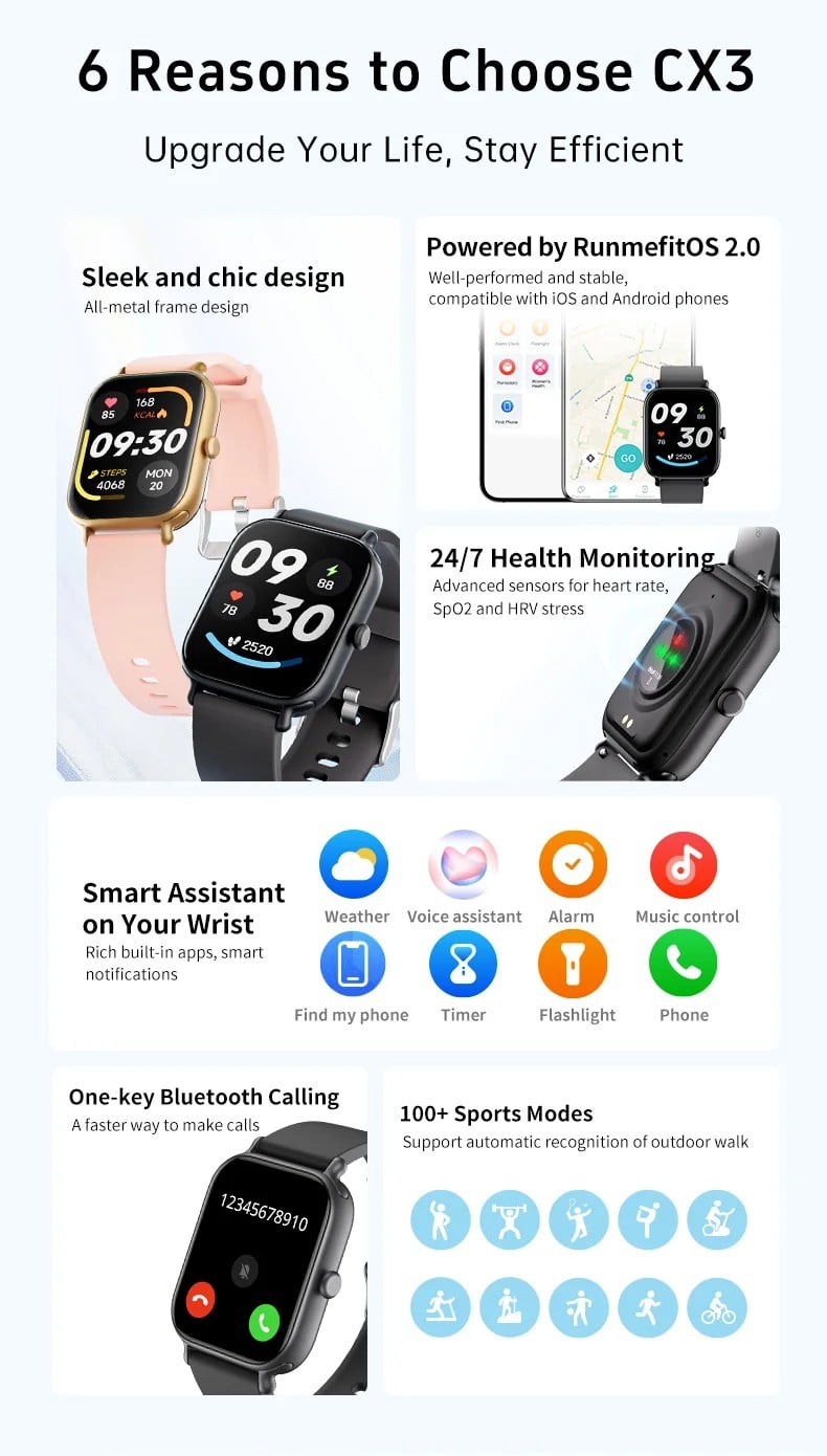 CX3 Bluetooth Calling Smart Watch - detail 01