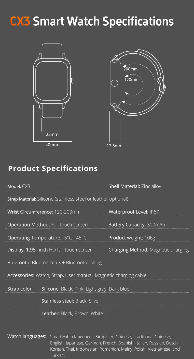 CX3 Bluetooth Calling Smart Watch - detail 15