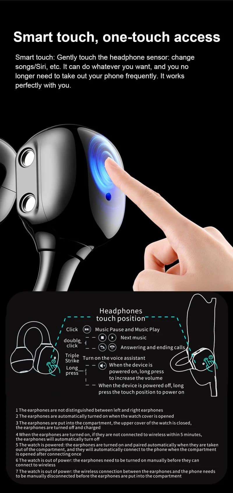 D12 Smart Watch with TWS Earbuds - detail 10