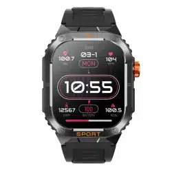 D16 2.01-Inch Rugged Smart Watch with Strong Flashlight, 350mAh Battery, IP68 and Multi-Sport Modes - Image 4