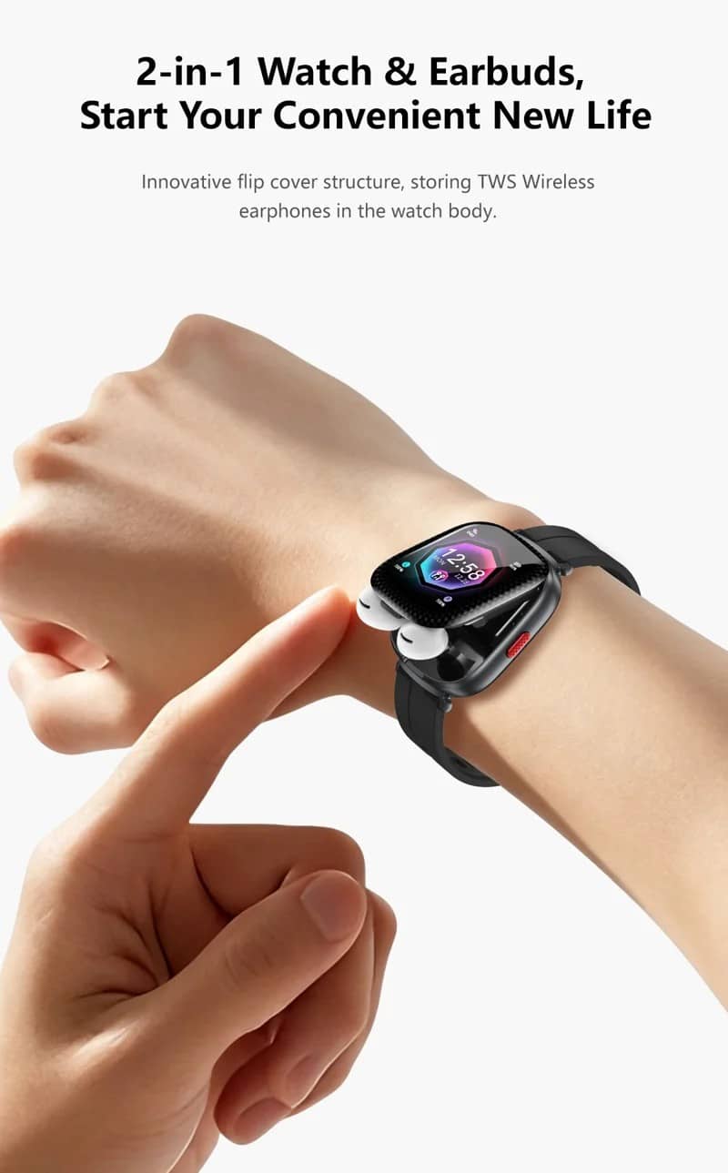 D22 Nylon Strap 2-in-1 Smart Watch Earbuds - detail 03
