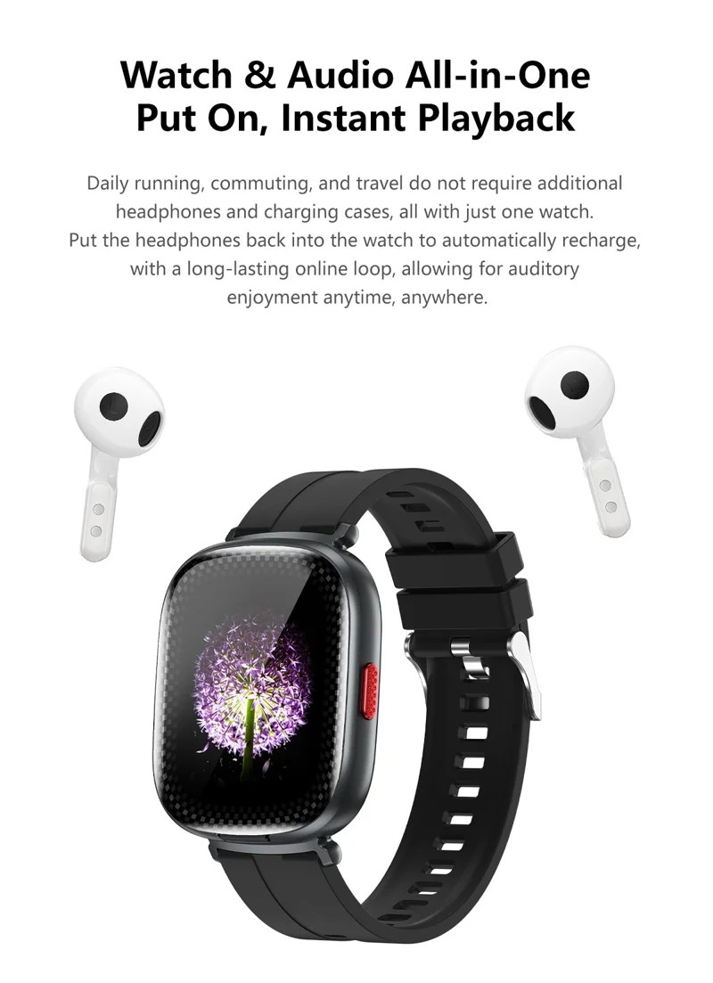 D22 Nylon Strap 2-in-1 Smart Watch Earbuds - detail 14
