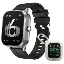 D8pro 2.01-Inch Smart Watch with Clamshell 2-in-1 Headset, NFC, Bluetooth Calling and 25-Day Standby - Image 4