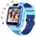 DH11 4G Kids Smart Watch with 1.44-Inch Touchscreen, HD Video Calling, SOS Alerts, Wi-Fi and LBS Location Tools, 500mAh Battery, Camera, Nano-SIM Support and IP65 Care Guidance