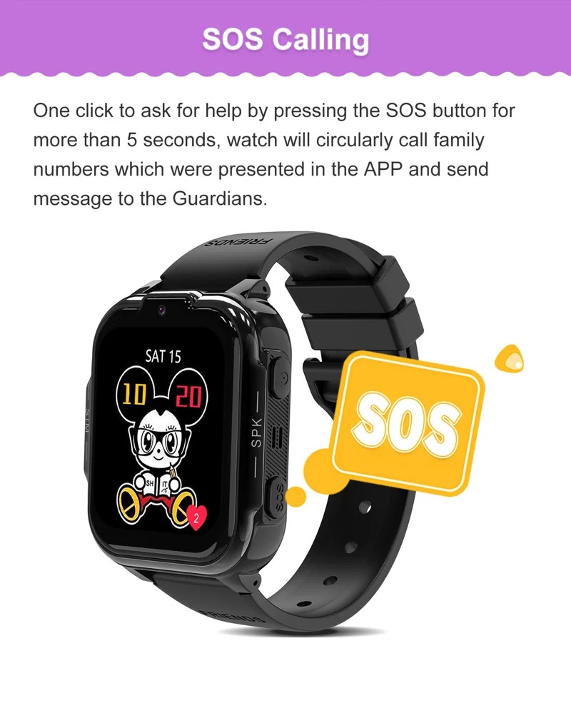 DH20 4G Kids GPS Video Call Smart Watch - detail 06