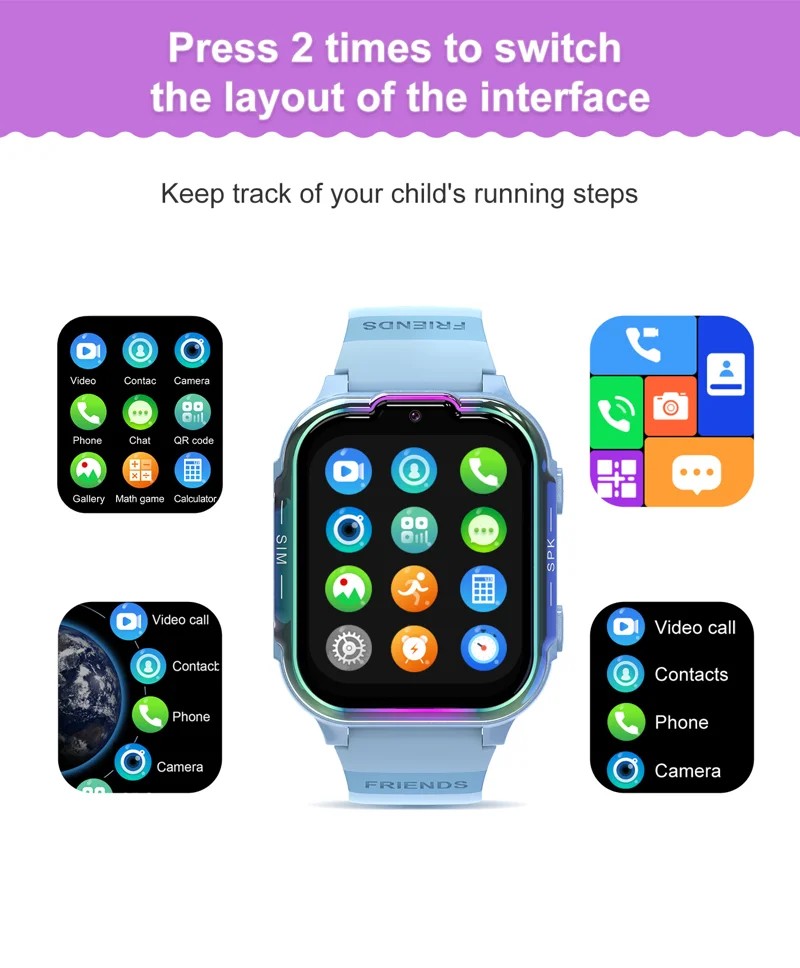DH20 4G Kids GPS Video Call Smart Watch - detail 09
