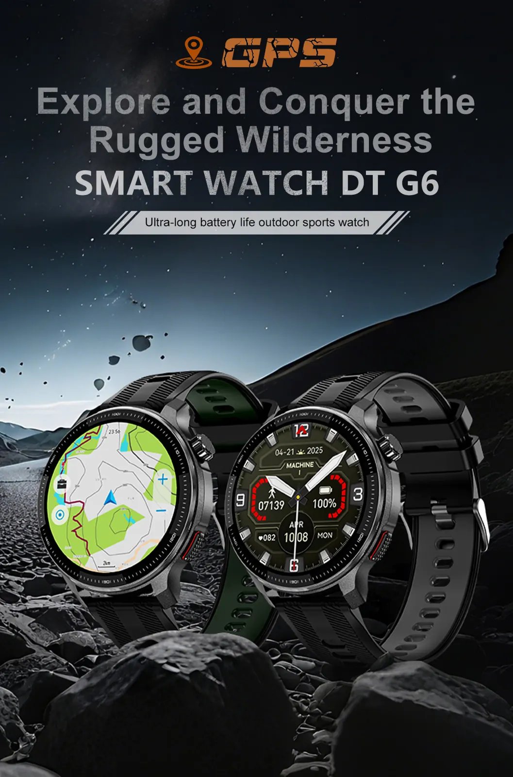 DTG6 GPS smart watch detail image 1
