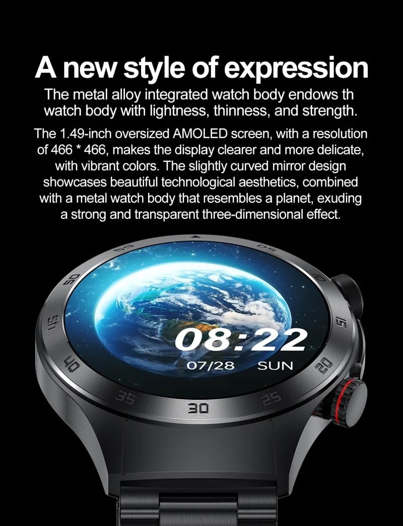 E800 Silicone Strap AMOLED Smart Watch - detail 04