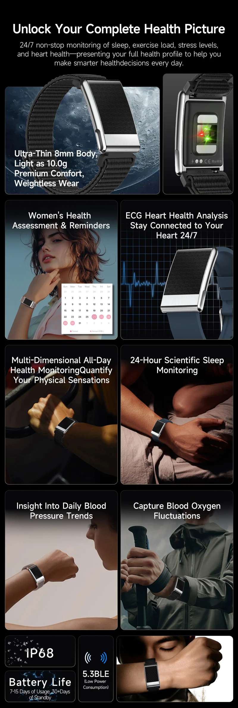 E900 Screenless Fitness Smart Band - detail 02