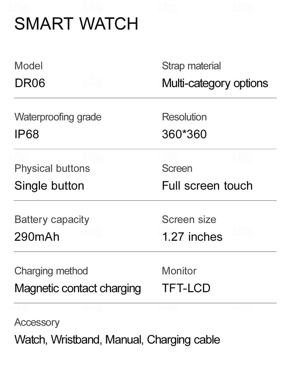 DR06 Elegant Round Smart Watch - detail 13