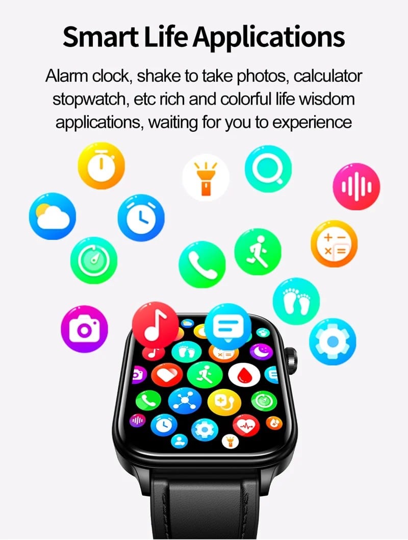 ET570 Leather Strap ECG Wellness Smart Watch - detail 30