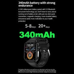 ET570 Leather Strap ECG Wellness Smart Watch - gallery 10