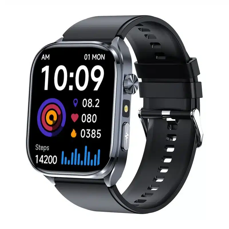 wearablemaster-et572-2-inch-hd-ecg-smart-watch-flashlight-ip68-gallery-01 ET572 2.0-Inch HD Smart Watch with ECG, PPG, AI Q&A, LED Flashlight, Bluetooth Calling and IP68 - Image 1