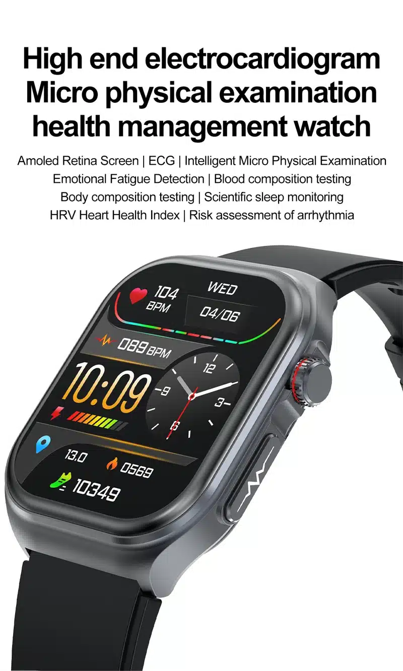 ET585 smart watch wellness tools and AMOLED display