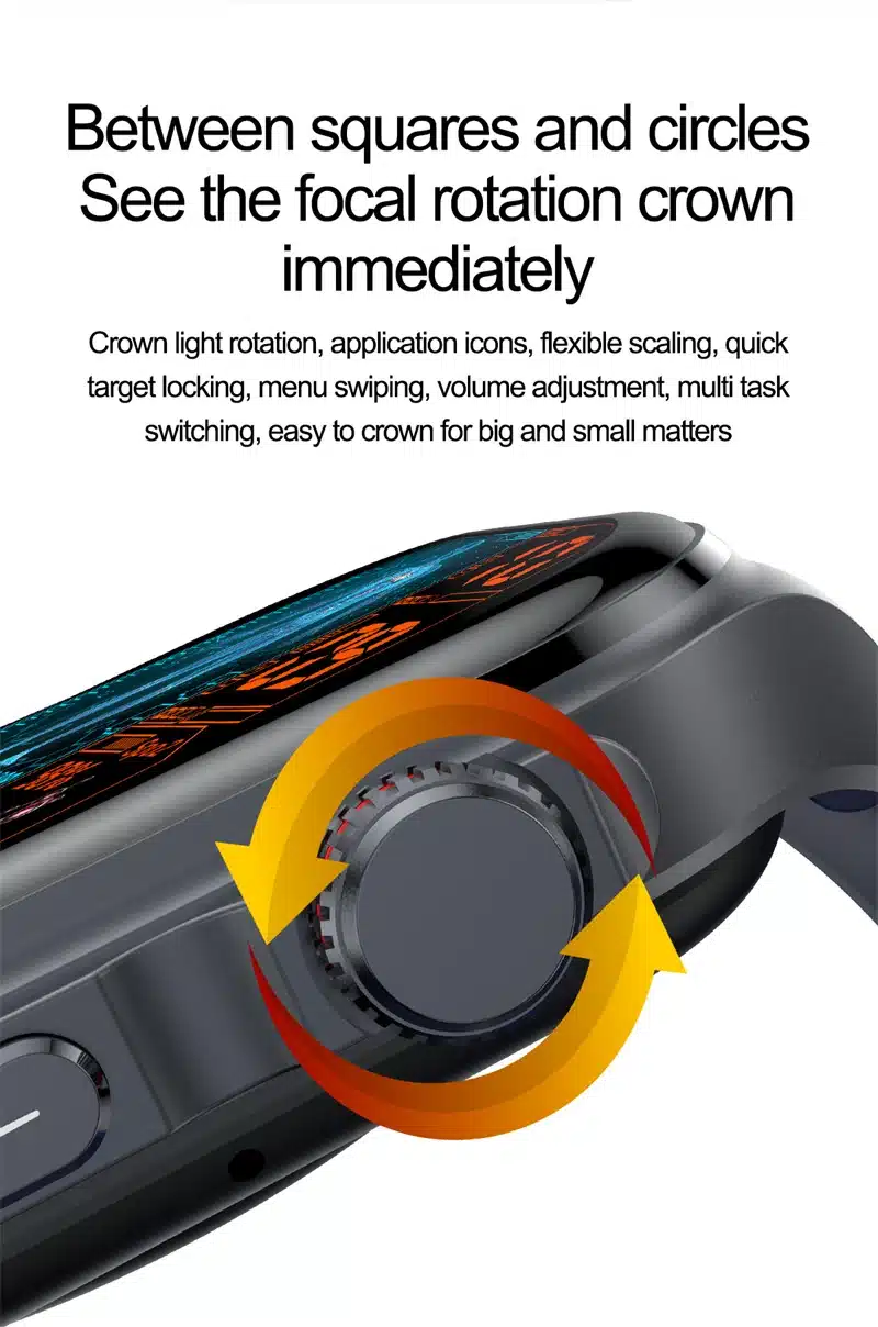 ET585 smart watch rotating crown control