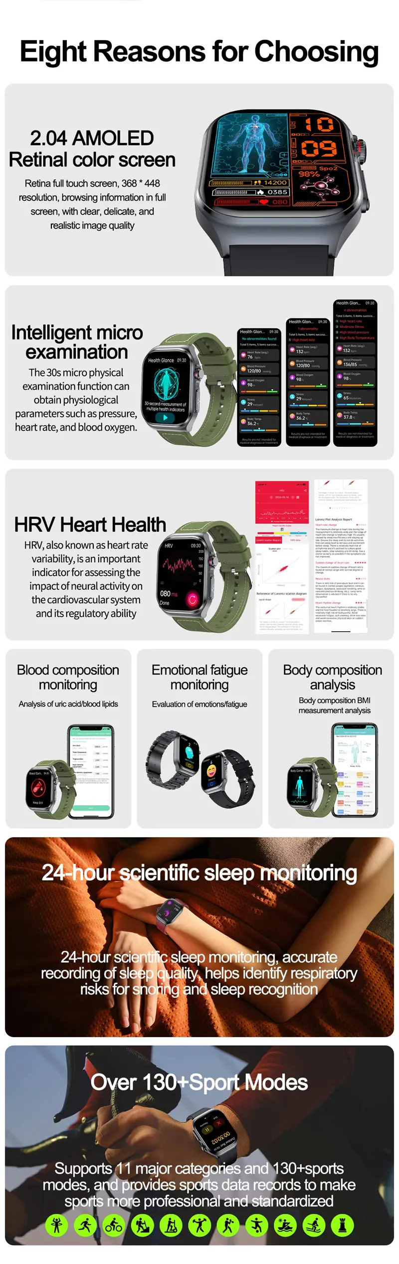 ET585 smart watch colour and band selection guide