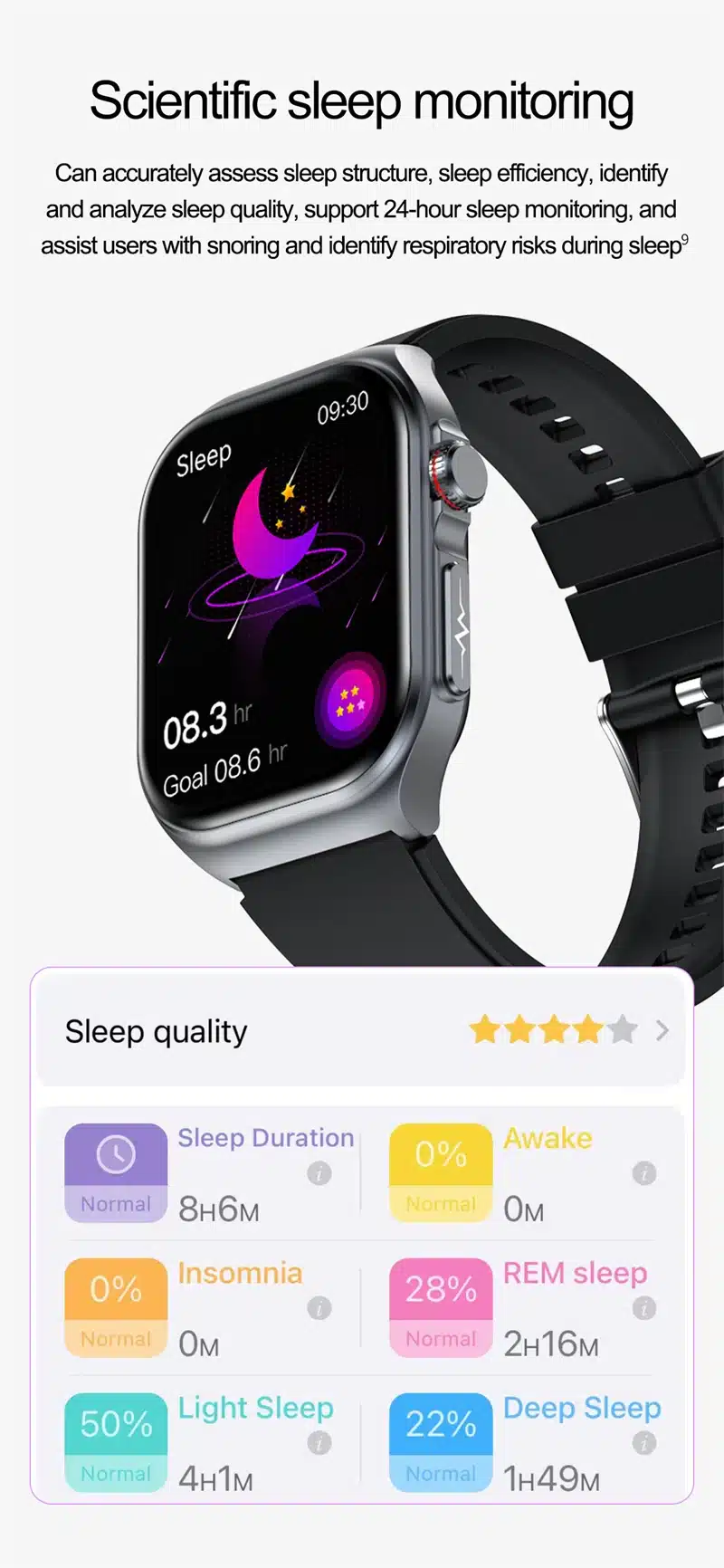 ET585 smart watch multiple sports modes