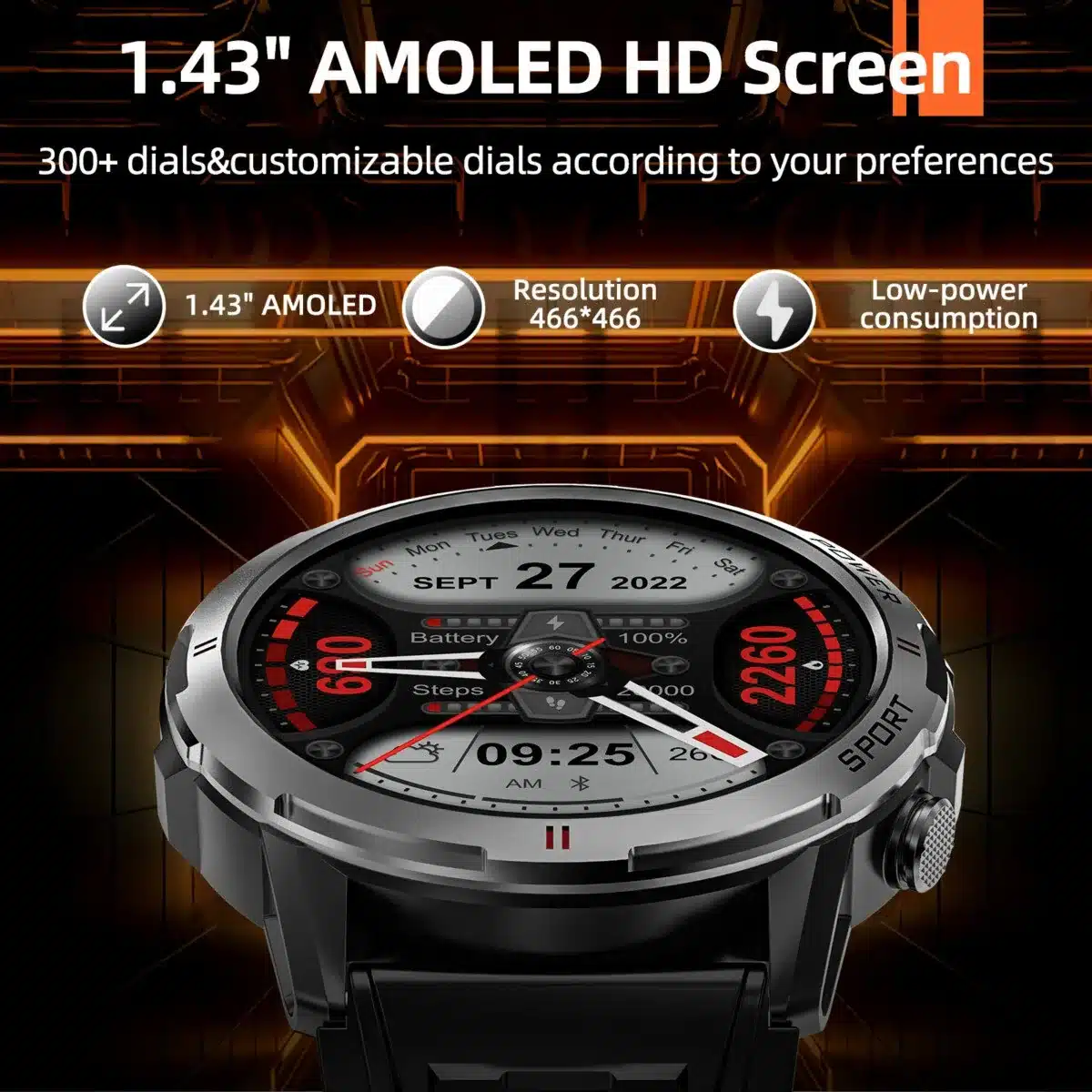 wearablemaster-explorer-1-43-inch-amoled-smart-watch-with-ai-voice-and-bluetooth-calling-gallery-01 Explorer 1.43-Inch AMOLED Smart Watch with AI Voice Assistant, Bluetooth Calling and IP68 Protection - Image 1