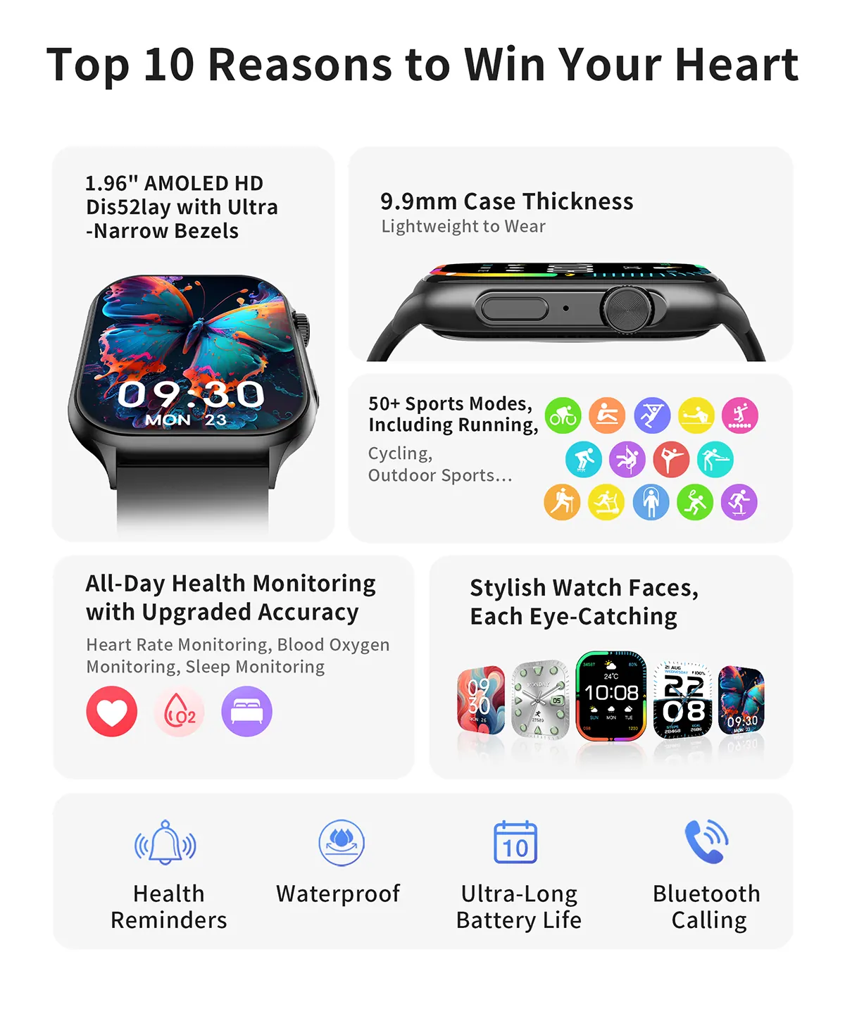 F101 AMOLED smart watch detail image 2