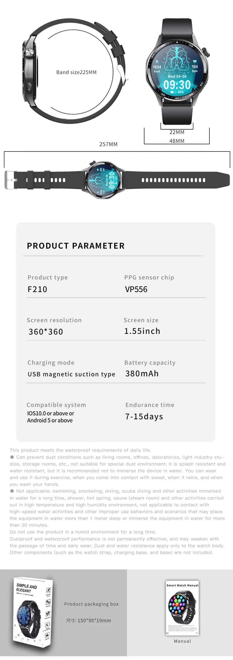 F210 ECG Bluetooth Calling Smart Watch - detail 21