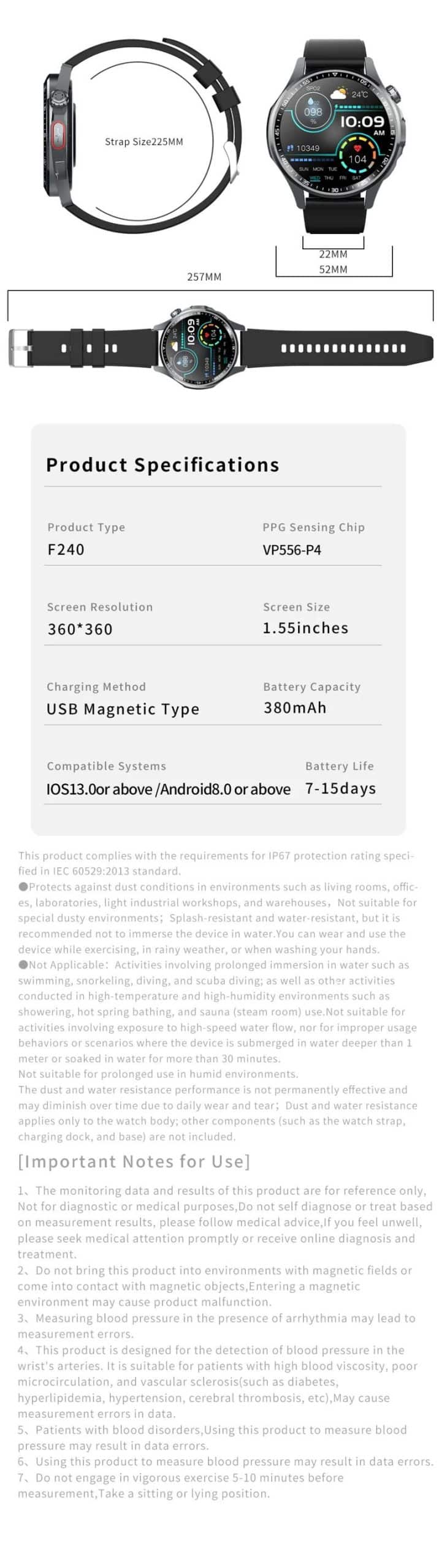 F240 Health Smart Watch - detail 22