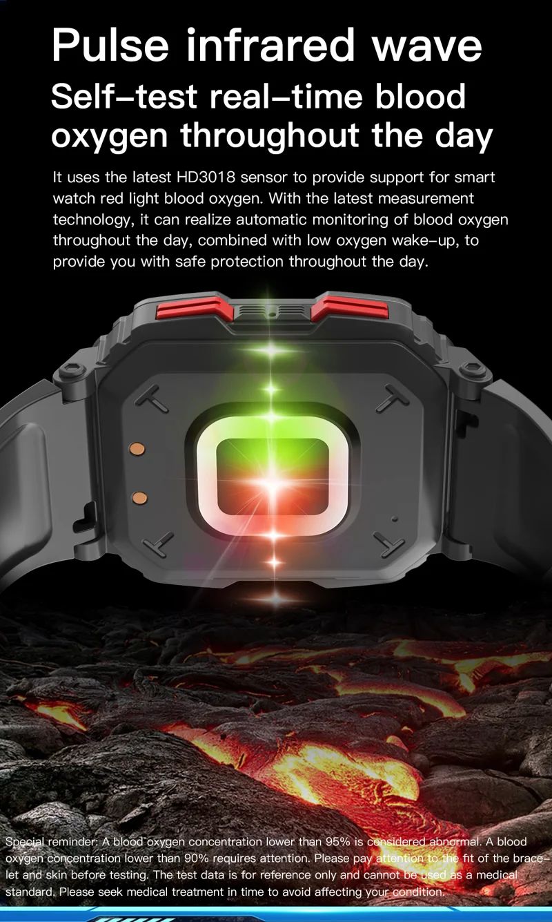 F407 Rugged Steel Strap Smart Watch - detail 09