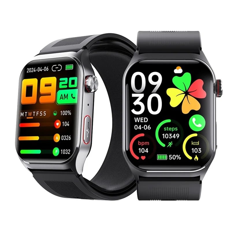 F520 2.10-Inch Air-Pump Health Smart Watch with Bluetooth Calling, Pneumatic Blood Pressure, ECG, SOS and Fall Alerts, 136+ Sports Modes and 400mAh Battery - gallery-01 F520 Air-Pump Health Smart Watch - gallery 01