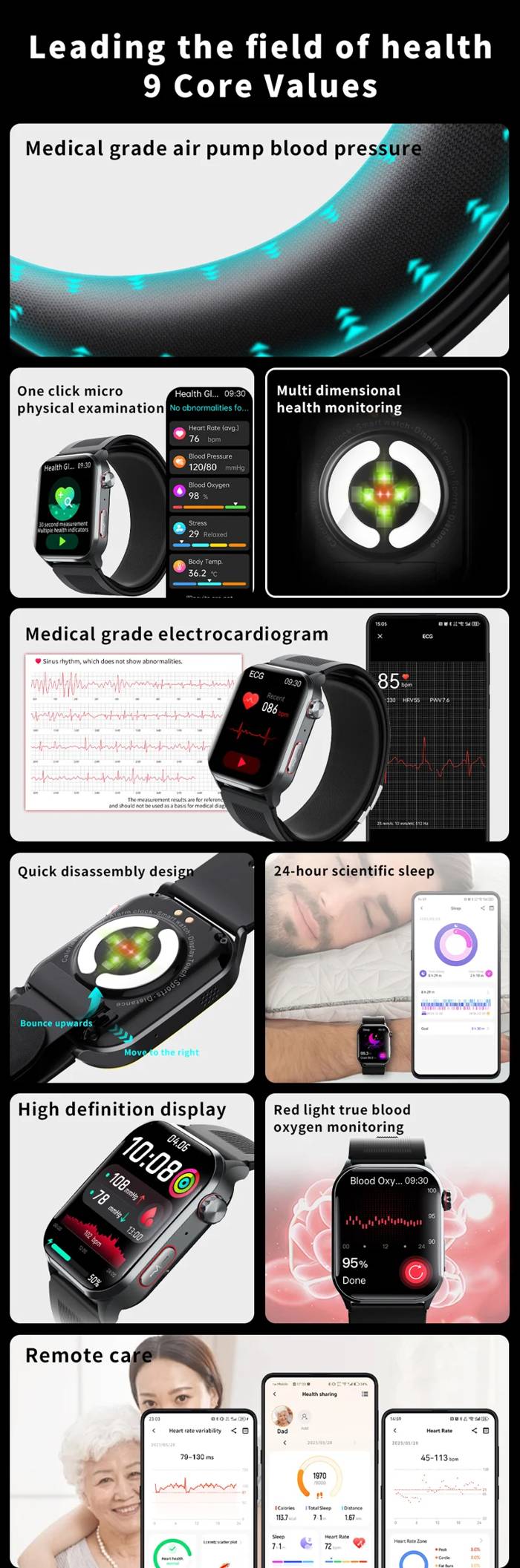 F530 Air-Pump Health Smart Watch - detail 02