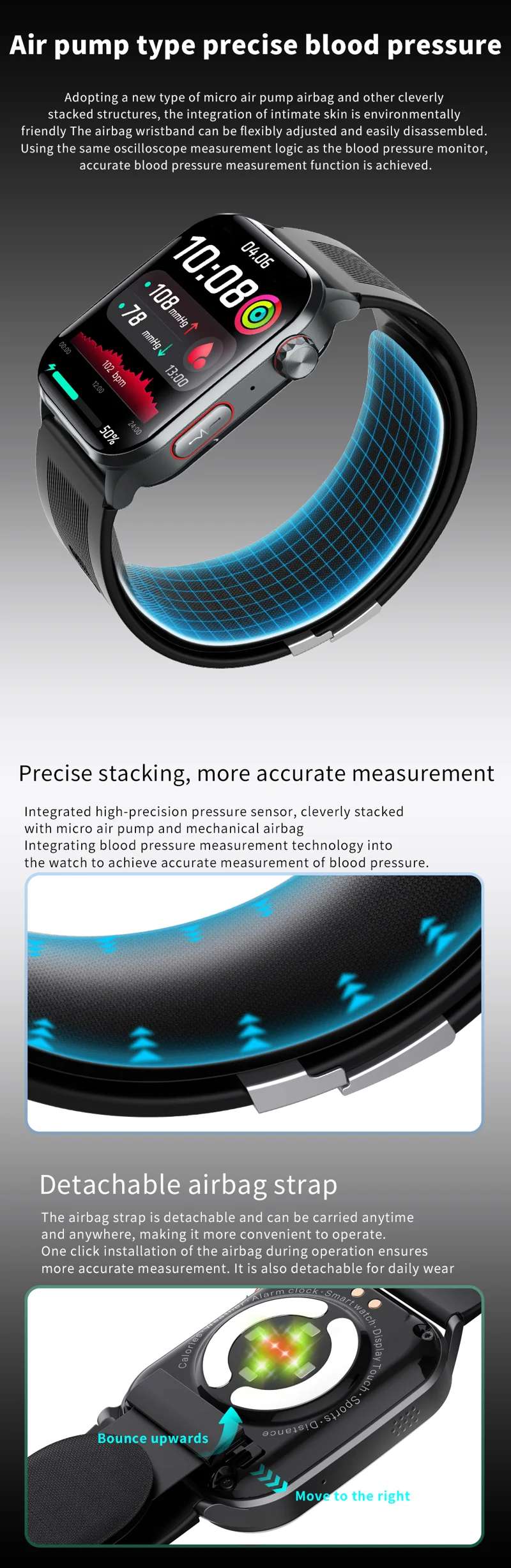 F530 Air-Pump Health Smart Watch - detail 05