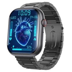 F70 3-Bead Steel Band Large-Screen Smart Watch - gallery 01