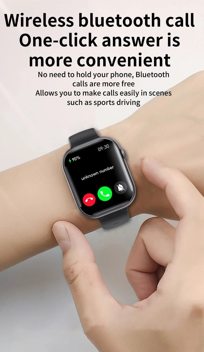 F70 Brown Leather Band Large-Screen Smart Watch - detail 12