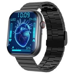 F70 Black Steel Band Large-Screen Smart Watch - gallery 01