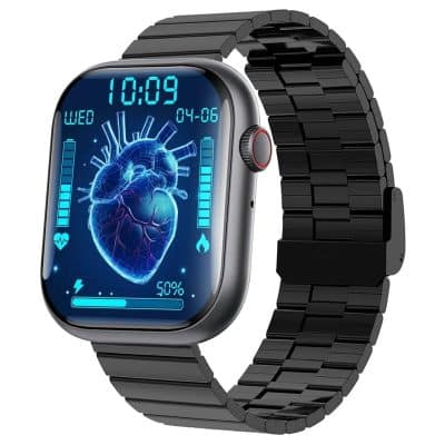 F70 Black Steel Band Large-Screen Smart Watch - gallery 01