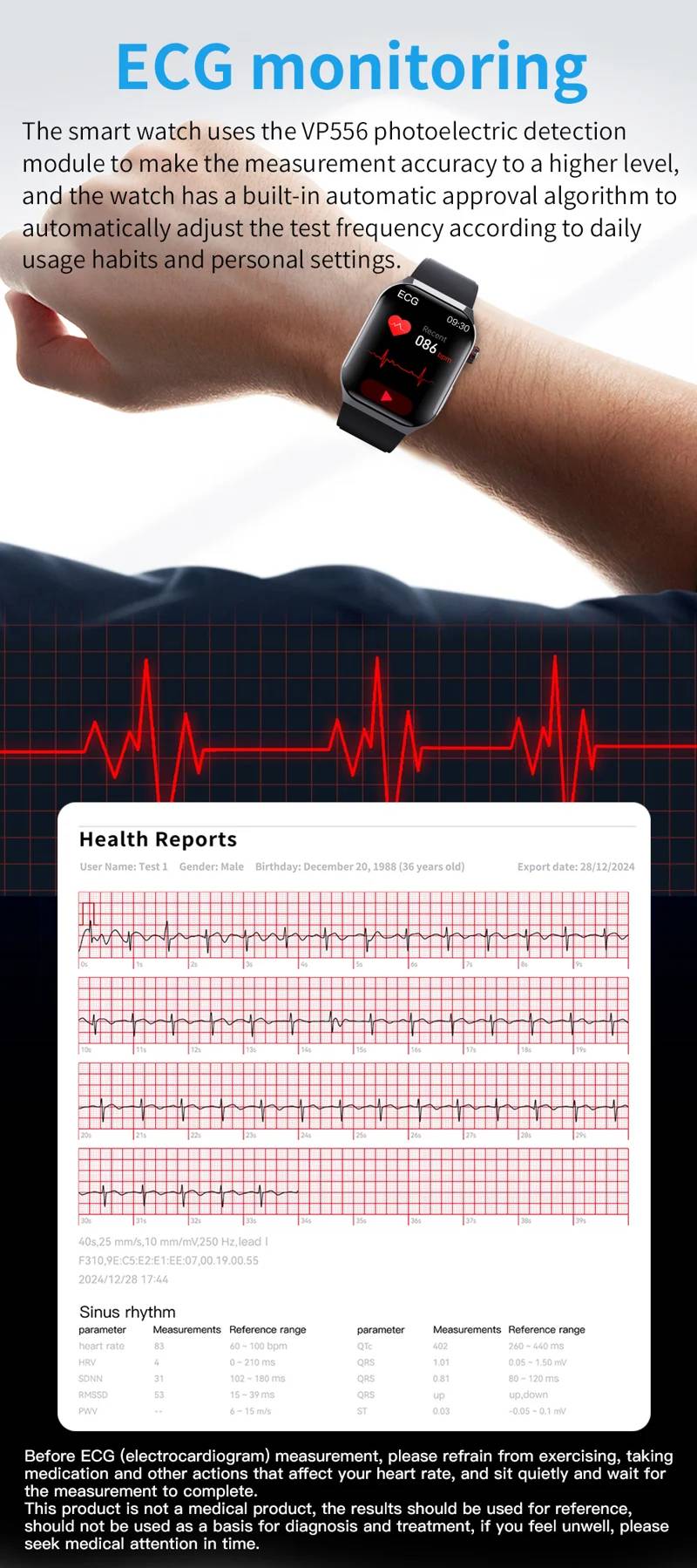 F700 Health and Fitness Smart Watch - detail 04