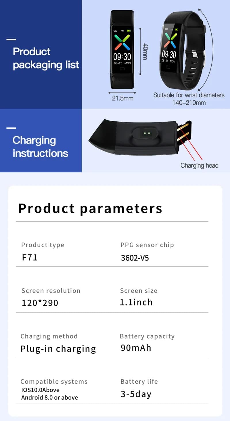 F71 Fitness Smart Bracelet - detail 13