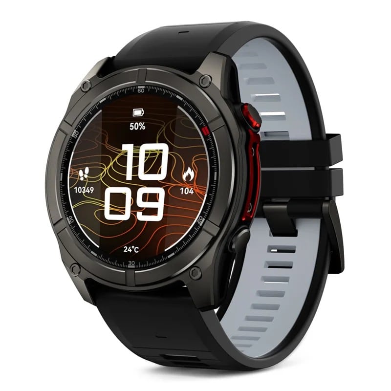 F8 Pro Outdoor AMOLED Smart Watch with 1.43-Inch 466×466 Display, Bluetooth 5.4 Calling, LED Flashlight, Compass, Barometer, 530mAh Battery and 5ATM Protection - gallery-01 F8 Pro Outdoor AMOLED Smart Watch - gallery 01
