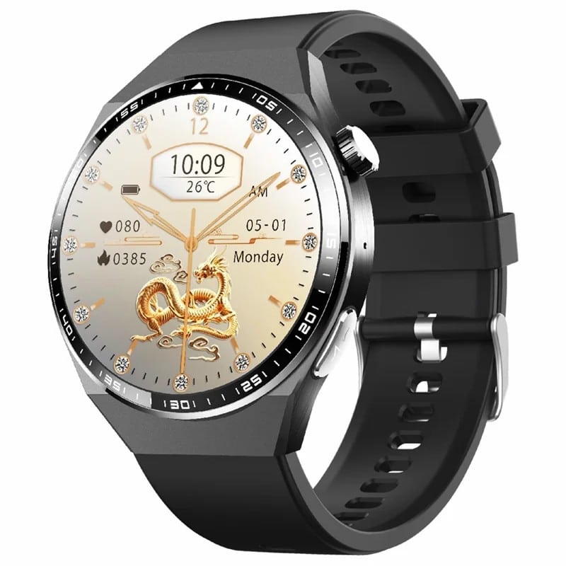 wearablemaster-f800-silicone-strap-round-screen-smart-watch-gallery-01 F800 Silicone Strap Round-Screen Smart Watch with 1.55-Inch 360x360 IPS Display, Bluetooth 5.3 Calls, 150+ Sports Modes, IP67, Voice Assistant and 350mAh Battery - Image 1